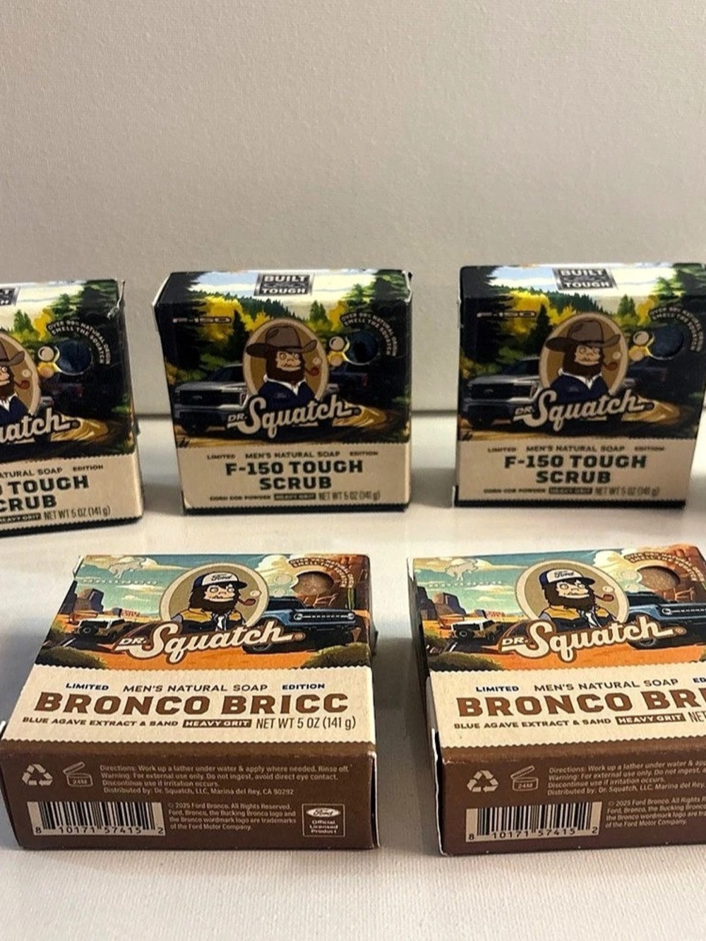 Dr. Squatch Ford Limited Edition F-150 Tough Scrub & Bronco Bricc Bar Soap Set